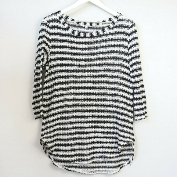 Splendid Sweaters - Splendid Striped Scoop Neck Sweater
